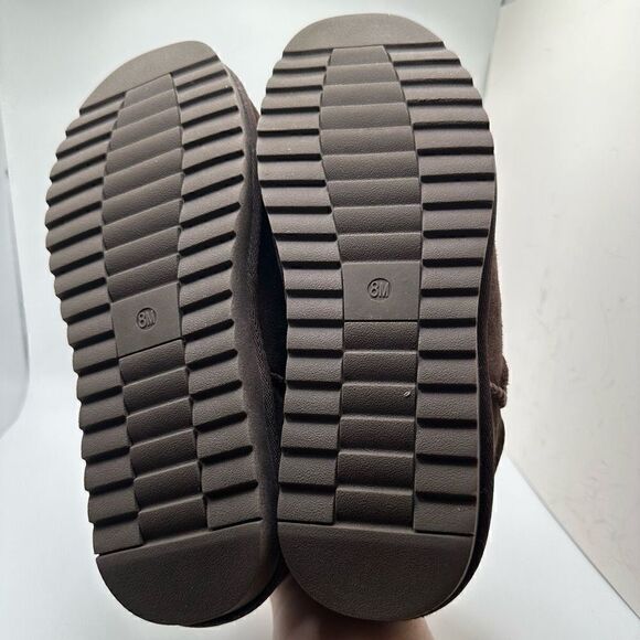 CUSHIONAIRE Women's Faux Shearling Genuine Suede cozy mule slippers +Memory Foam - Picture 5 of 7